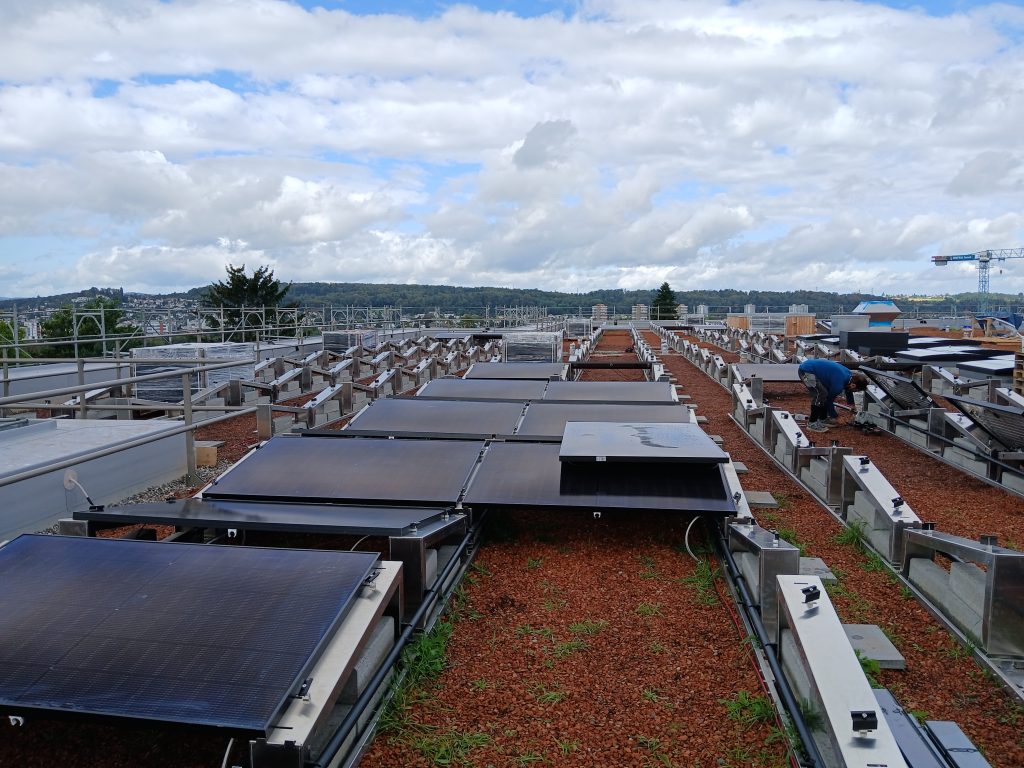 PVT plant on Swiss clinic roof powered by Sunmaxx