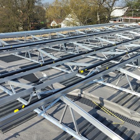 Climate Neutral Heat Supply Child Daycare Center PVT Sole Heat Source PVT System During Installation