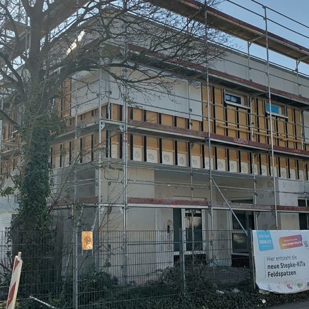 Climate Neutral Heat Supply Child Daycare Center PVT Sole Heat Source View of the Building under Construction