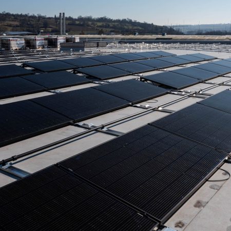 Decarbonization Automotive Plant Flat Roof Installation