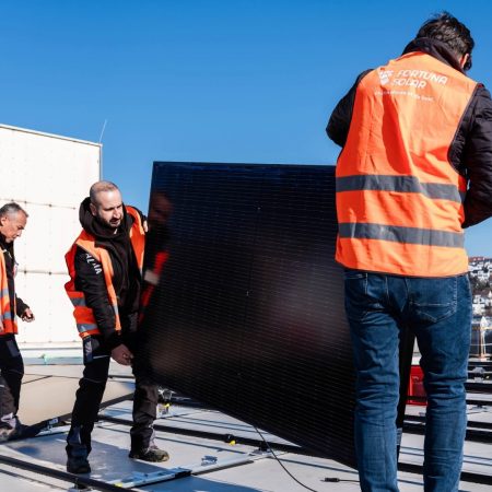 Decarbonization Automotive Plant Installation of PVT Modules