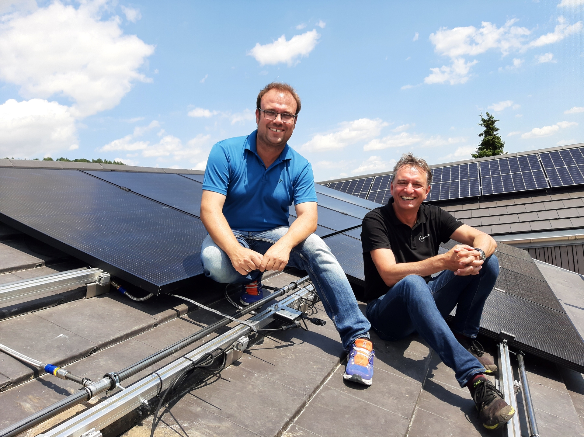 PVT system during installation Sunmaxx and partner KUETRO