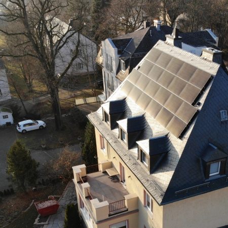 PVT System View from Above Old Mansion Chemnitz