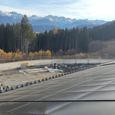 PVT Wellness Hotel Decarbonization PVT Plant from Above with Apls in the Background
