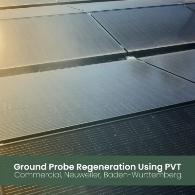 Reference PVT bivalent for ground probe regeneration Commercial building Neuweiler