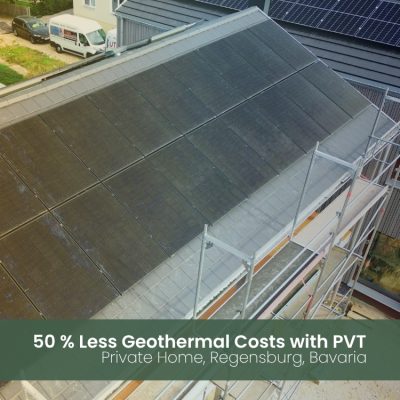 Reference PVT bivalent with 50 % less geothermal costs due to PVT in Regensburg