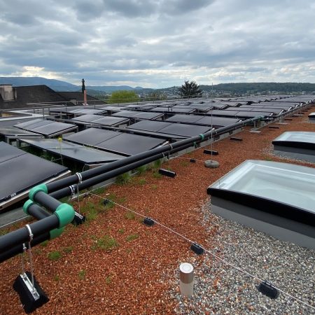 Arlesheim Clinic Roof PVT System with Piping Copyright SOLTOP Energie AG