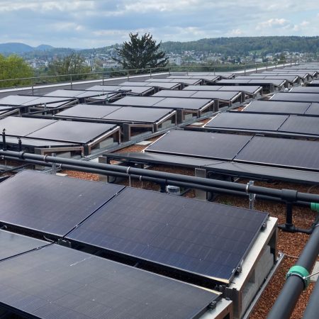 PVT Flat Roof System Arlesheim Clinic Copyright SOLTOP Energie AG