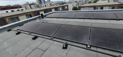 : Section of the PVT system supplying a hybrid heating installation in the greater Berlin area